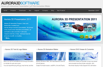 Aurora3D Software Presentation Website Aurora3D Software Presentation Website