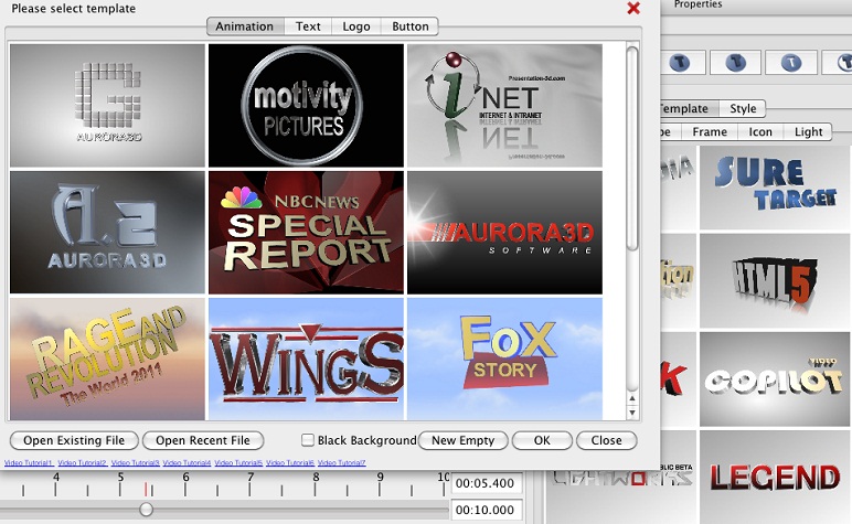 3d gif animation with aurora 3d Text & Logo Maker